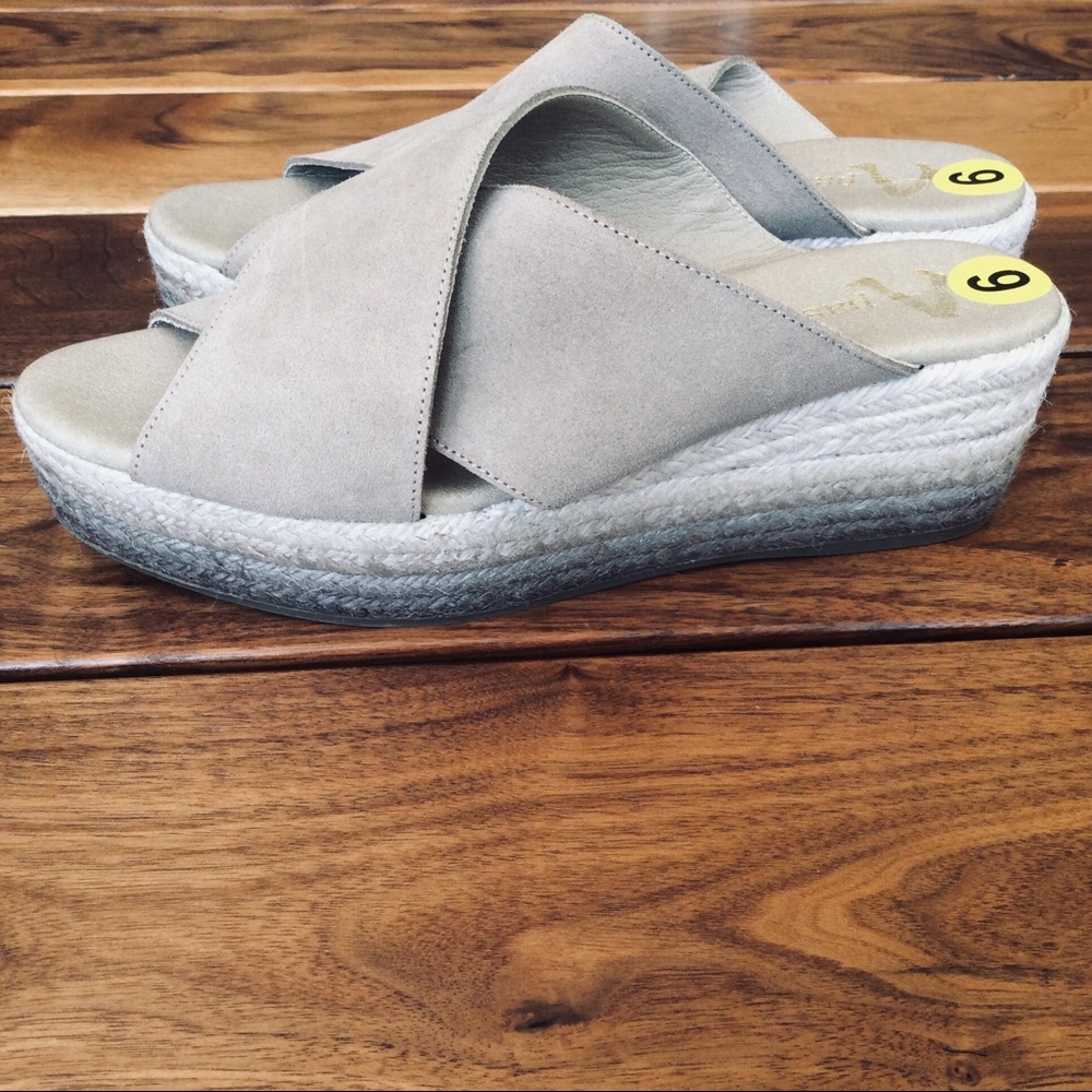 Suede Wedge Sandals